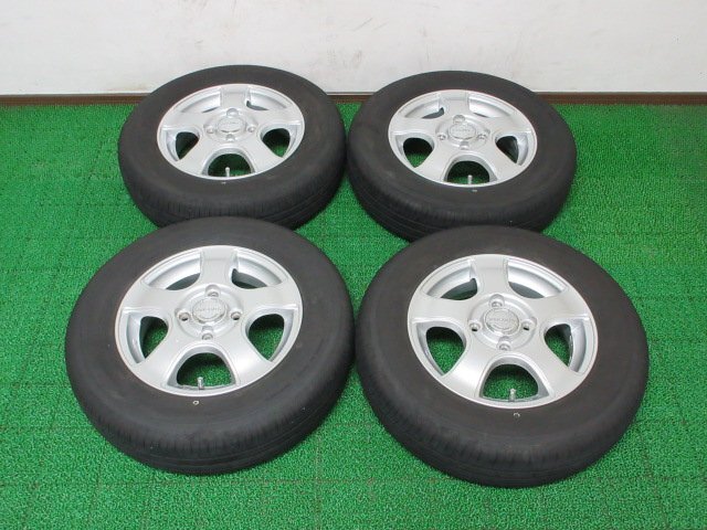 Z401 SALE品【条件付 送料無料】145/80R13 超溝高 8.5分山 夏タイヤ NANOENERGY 3 2023年製 ホイールセット 4本 激安 ムーヴ コンテ タント拍卖