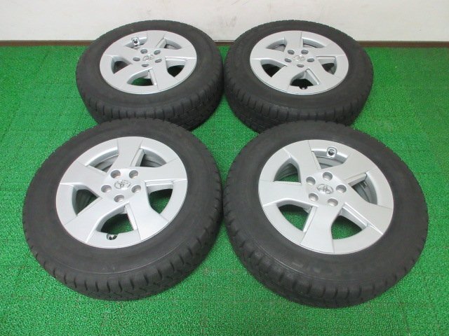 Q930 SALE品【条件付 送料無料】195/65R15 超溝高 8.5分山 オートバックス スタッドレス 23年製 ホイールセット 4本 トヨタ プリウス 純正拍卖