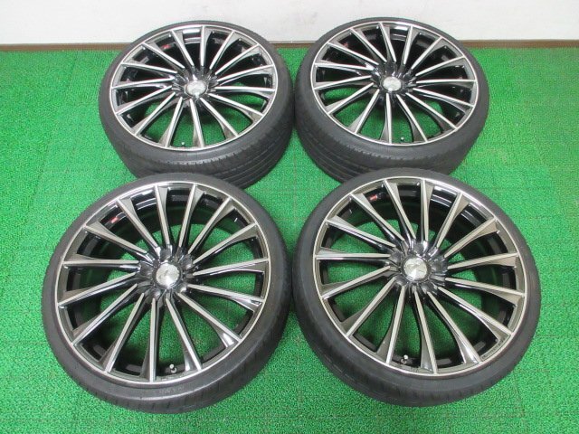 F419 SALE品【条件付 送料無料】245/30R20 超溝高 9分山 夏タイヤ 2023年製 アルミ ホイールセット 4本 weds LEONIS CH 激安 アルファード拍卖