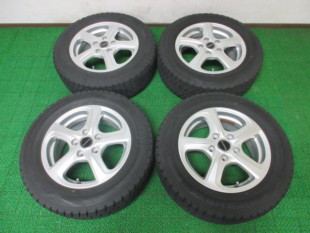 Q887 SALE品【条件付 送料無料】195/65R15 超溝高 8.5分山 スタッドレス WINTERMAXX WM02 ♪ 2022年製 ホイールセット 4本 激安 ヴォクシー拍卖