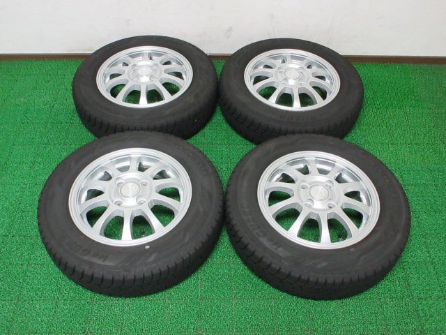 Z041【条件付 送料無料】145/80R13 超溝高 8~8.5分山 ヨコハマ スタッドレス iG60 ♪ 21年 ホイールセット 4本 激安 スペーシア タント 等拍卖