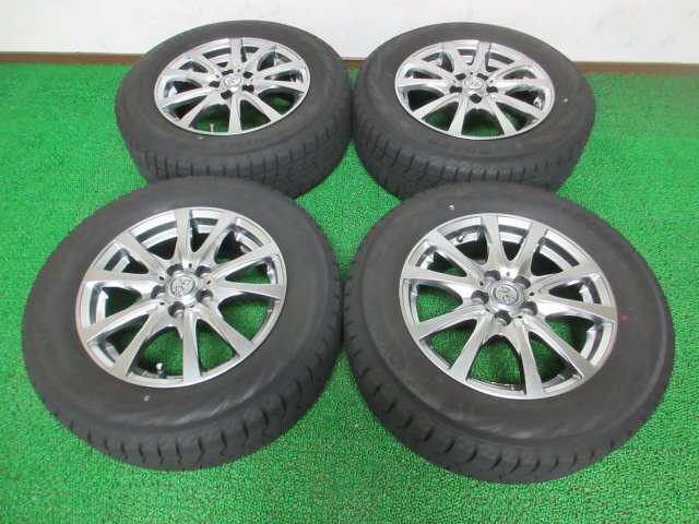 Q855【条件付 送料無料】195/65R15 超溝高 8~8.5分山 ヨコハマ スタッドレス iG70 ♪ 22年製 ホイールセット 4本 激安 プリウス ウィッシュ拍卖