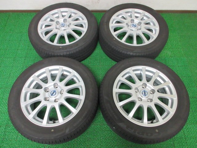 Q837【条件付 送料無料】205/55R16 超溝高 8.5~9分山 ブリヂストン 夏タイヤ ECOPIA NH200 2023年製 ホイールセット 4本 日産 純正 Estilo拍卖