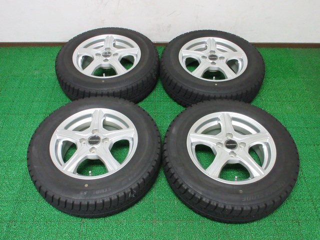 Q185 在庫処分【条件付 送料無料】175/70R14 超溝高 8.5~9分山 ブリヂストン スタッドレス ICEPARTNER 2♪ ホイールセット 4本 ヴィッツ 等拍卖