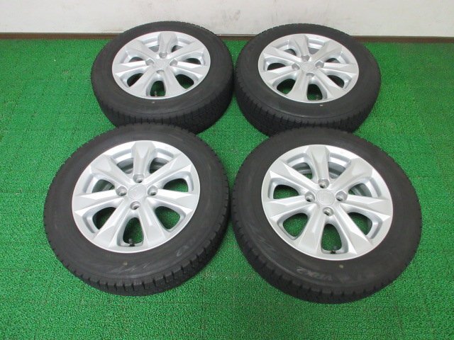 Z889【条件付 送料無料】175/65R15 超溝高 8.5分山 ブリヂストン スタッドレス VRX2 ♪ 2021年製 ホイールセット 4本 ホンダ フィット 純正拍卖