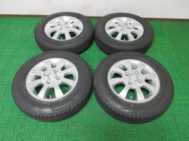 Z816【条件付 送料無料】145/80R13 超溝高 8~9分山 ブリヂストン スタッドレス VRX2 ♪ 21年製 ホイールセット 4本 激安 タント コンテ 等拍卖