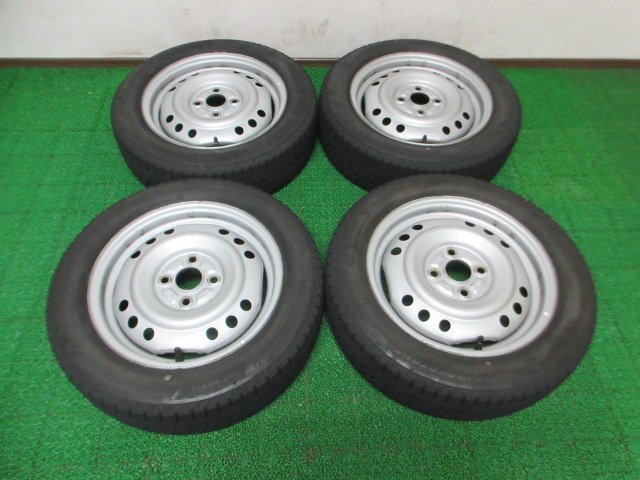 G193 SALE品【条件付 送料無料】155/65R14 ブリヂストン スタッドレス VRX3 ♪ 21年製 ホイールセット 4本 激安 スペーシア タント ワゴンR拍卖