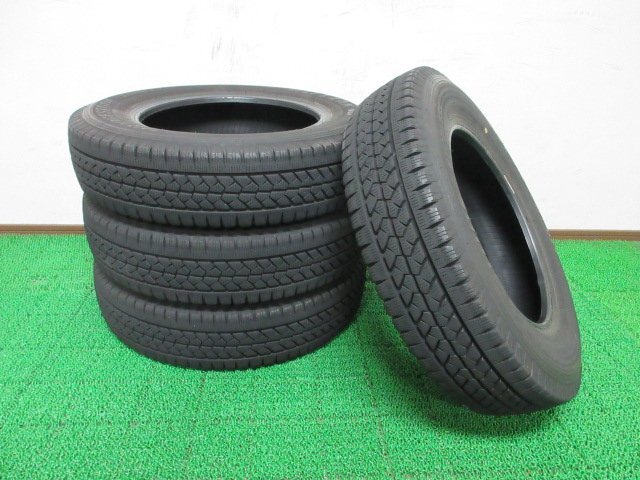 M884【条件付 送料無料】155/80R14 88/86 超溝高 8~8.5分山 ブリヂストン スタッドレス VL1 22年製 4本 激安 プロボックス サクシード バン拍卖