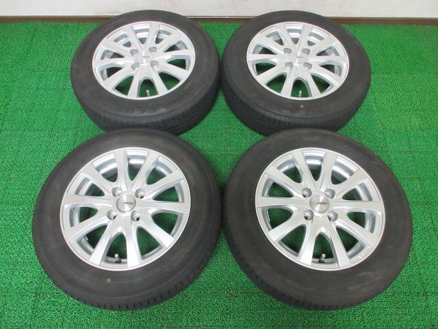F472 SALE品【条件付 送料無料】165/70R14 超溝高 8.5分山 ブリヂストン 夏タイヤ ECOPIA NH200 C 22年 ホイールセット 4本 激安 ヴィッツ拍卖