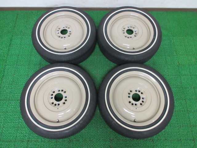 Z959 SALE品【条件付 送料無料】155/65R14 超溝高 8.5~9分山 夏タイヤ ホワイトリボン ♪ 2021年製 アルミ ホイールセット 4本 HEART VOICE拍卖