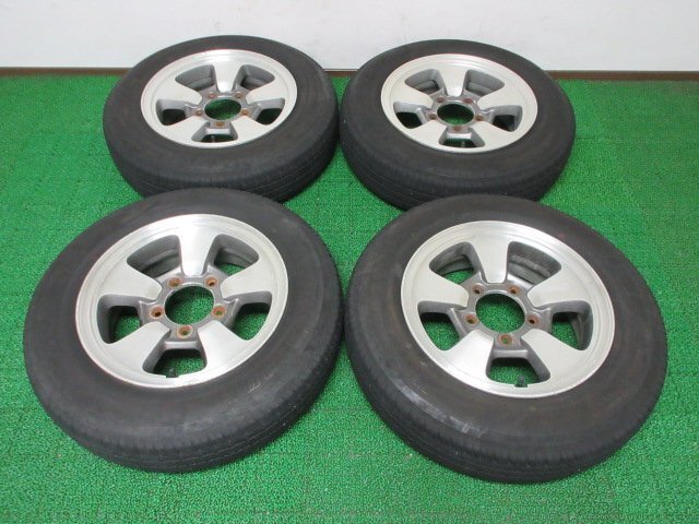 D326【条件付 送料無料】175/80R16 超溝高 8~8.5分山 ブリヂストン 夏タイヤ DUELER 21年製 ホイールセット 4本 スズキ ジムニー 純正 激安拍卖