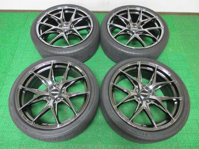 J101【条件付 送料無料】245/35R20 超溝高 8.5分山 ブリヂストン 夏タイヤ REGNO 2021年製 アルミ ホイールセット 4本 RAYS VERSUS VV21S拍卖