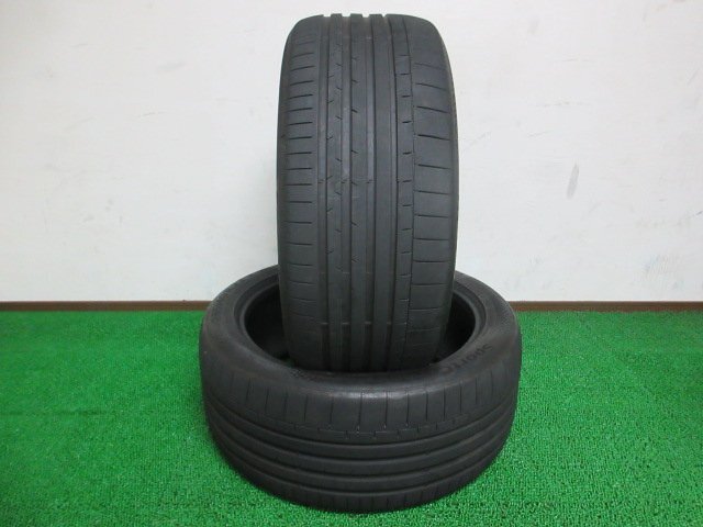 F474【条件付 送料無料】285/40R22 110Y AO ★ アウディ 承認タイヤ ★ 超溝高 8~8.5分山 Continental 夏タイヤ SportContact 6 23年製 2本拍卖