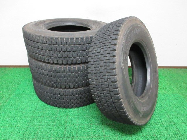 Q088【条件付 送料無料】245/80R17.5 133/131 超溝高 9分山 スタッドレス DECTES SP001 21年製 4本 激安 中型 4トン トラック ユニック 等拍卖