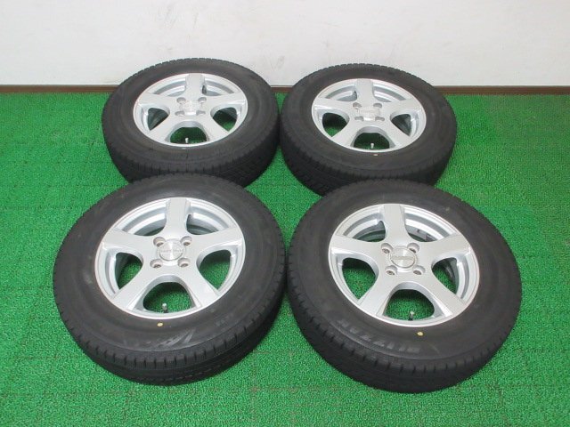 M326【条件付 送料無料】175/70R14 超溝高 8~8.5分山 ブリヂストン スタッドレス VRX3 ♪ 22年 ホイールセット 4本 激安 フィット ヴィッツ拍卖