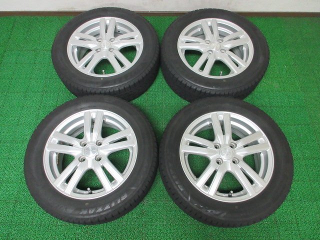 Z942【条件付 送料無料】185/60R15 超溝高 8~8.5分山 ブリヂストン スタッドレス VRX3 ♪ 21年製 ホイールセット 4本 フィット インサイト拍卖