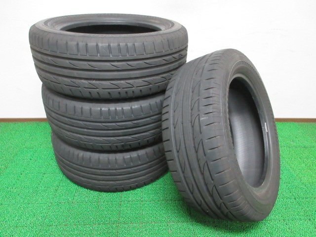 L353【条件付 送料無料】225/55R17 超溝高 8.5~9分山 ブリヂストン 夏タイヤ POTENZA S001 RFT 22年 4本 ランフラットタイヤ アルファード拍卖