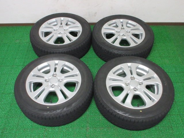 Z680【条件付 送料無料】185/60R15 超溝高 ブリヂストン スタッドレス VRX3 ♪ 2021年製 ホイールセット 4本 ホンダ 純正 Modulo フィット拍卖