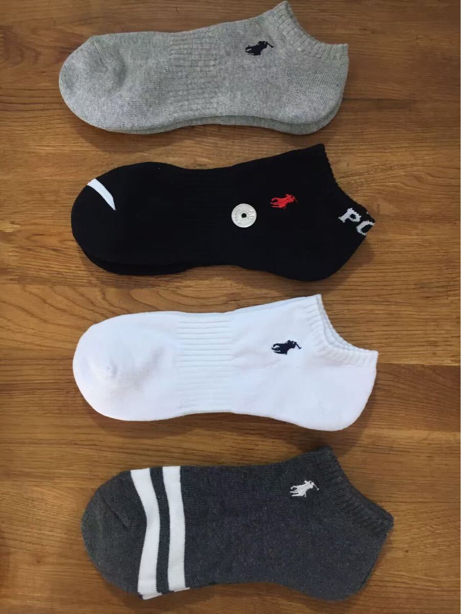 新品ポロラルフローレン メンズソックス靴下 4 足セット191拍卖