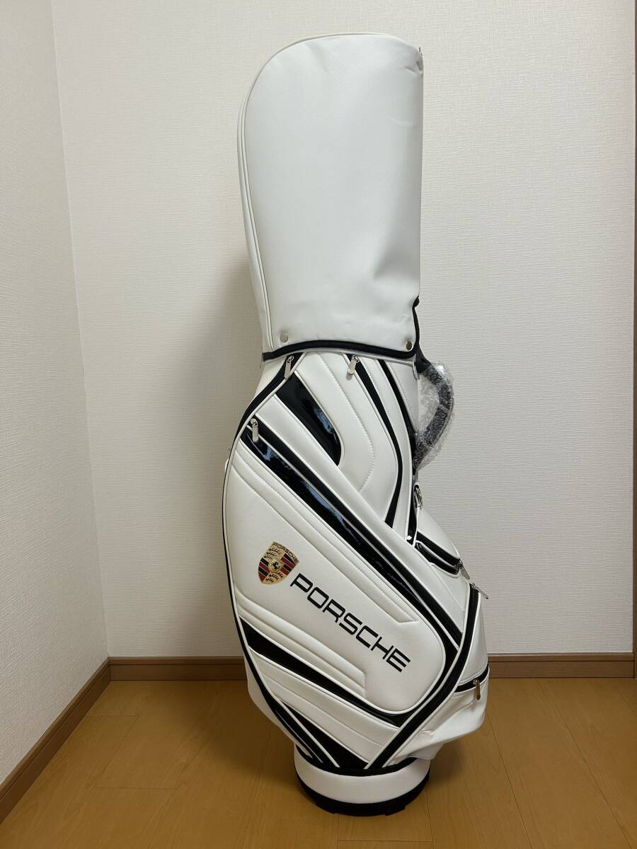 ポルシェ PORSCHE 9.0型 4.0kg 防水機能 スタンド キャディバッグ ゴルフバッグ 高級感 ホワイト htm10拍卖