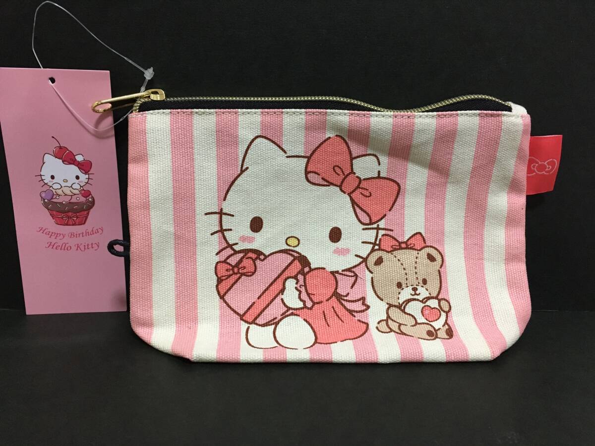 SANRIO/サンリオ コットンポーチ☆彡 ハローキティ プレゼント☆ ピンク マルチケース 新品 スモール・プラネット HELLO KITTY拍卖
