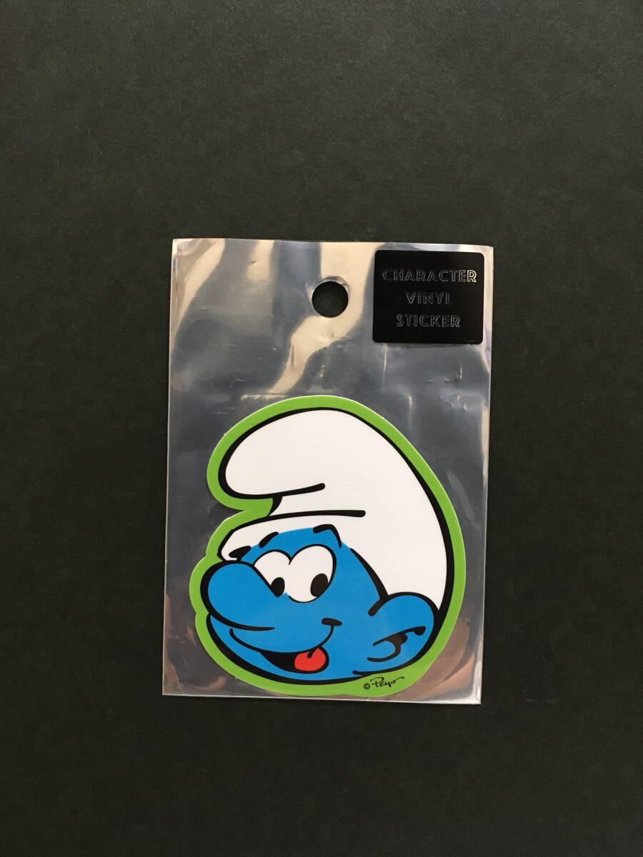 SMURF/スマーフ キャラクターステッカー☆彡 スマーフ フェイス☆ 耐性・耐水性 新品未開封品 スモール・プラネット拍卖