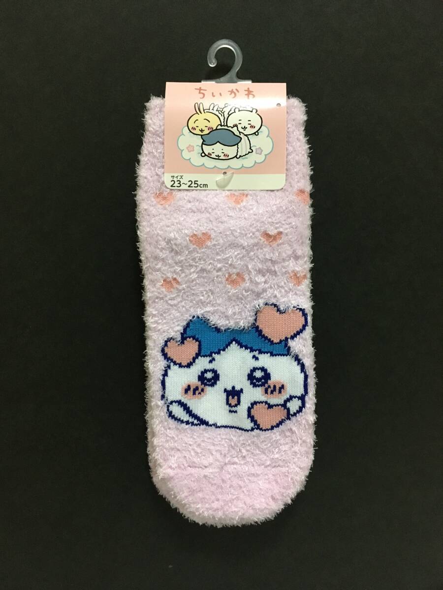 CHIIKAWA/ちいかわ もこもこスニーカーソックス☆彡 ハチワレハート☆ ピンク 23~25cm 靴下 新品 okamoto拍卖