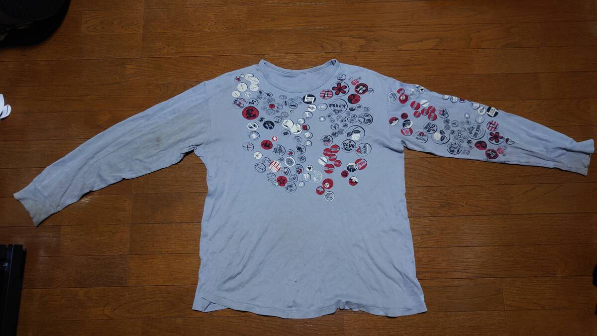 MILKBOY90年代初期ロングスリーブTシャツ、グレー、フリーサイズ。拍卖