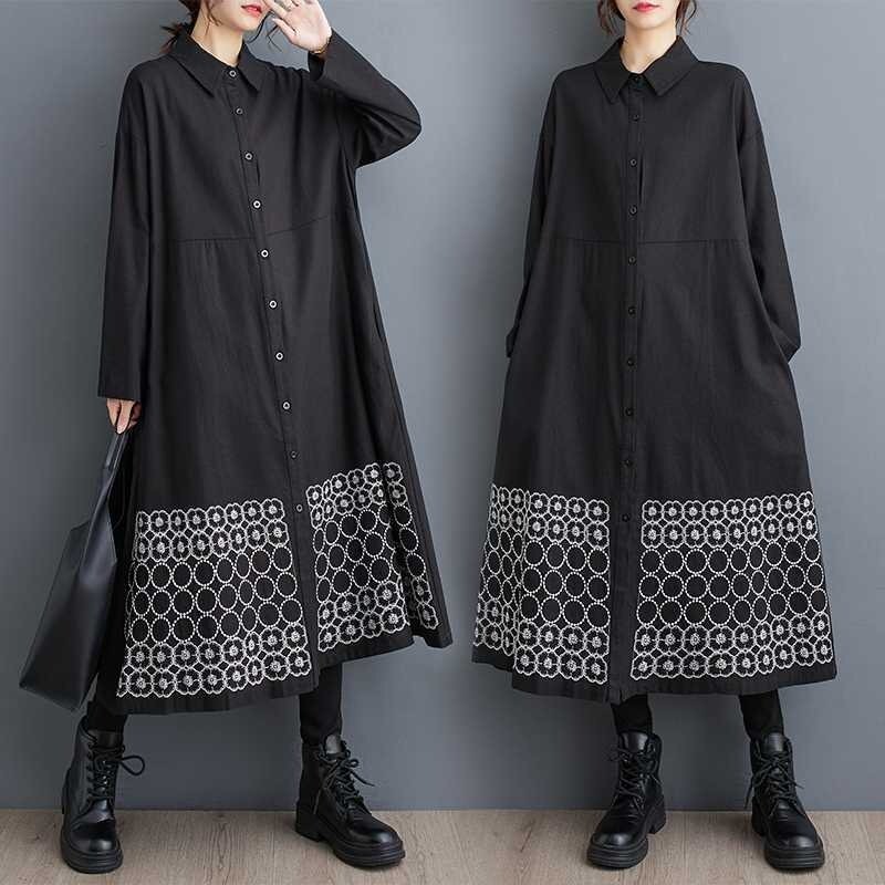 大きいサイズ レディース ワンピース 花柄切替 長袖 カジュアル ロング丈で体型カバー抜群 ゆったり 薄手 30代 40代 50代拍卖