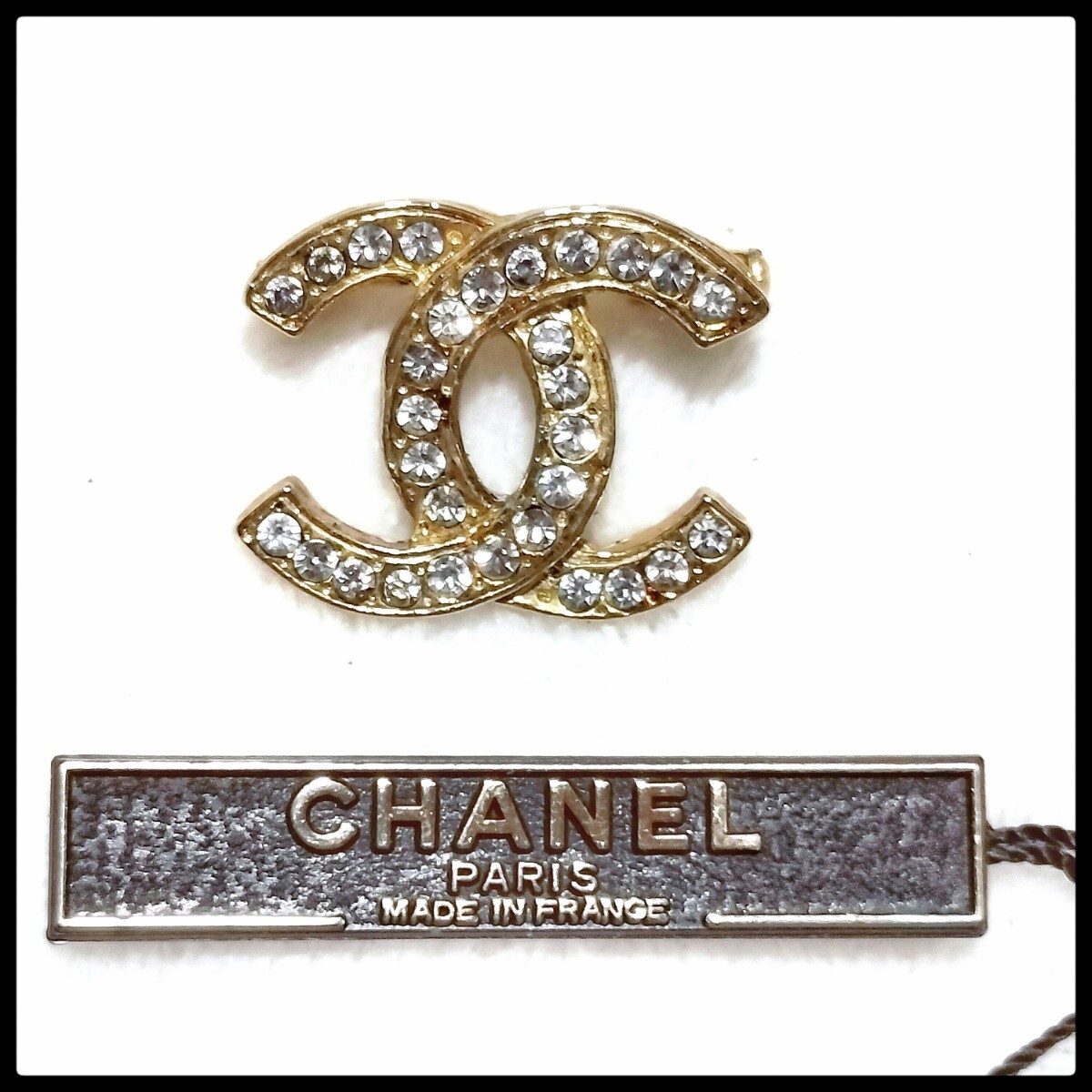 1円〜 【極美品】 CHANEL シャネル ブローチ ココマーク ラインストーン アクセサリー ゴールドカラー ヴィンテージ ゴールド 箱付き 希少拍卖