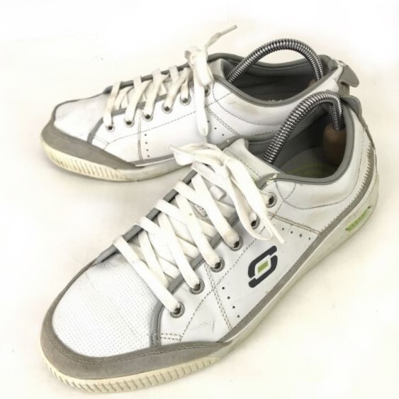SKECHERS/スケッチャーズ★本革/レザーゴルフシューズ【27.5/白×グレー系】ソフトスパイク◆J-67拍卖