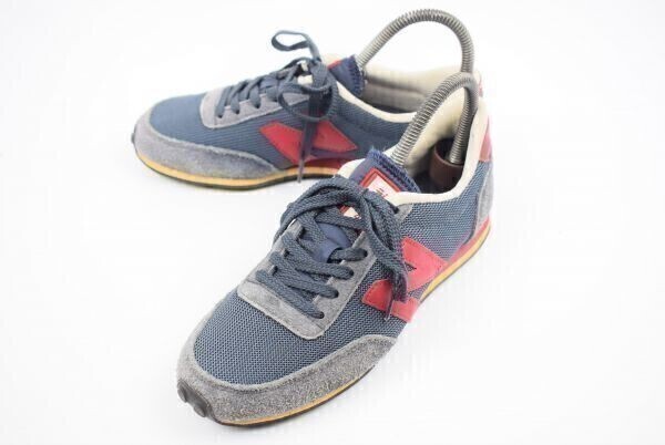 new balance★U410VNR【23.5/紺×赤】メッシュ×スエード×レザー/ローカットスニーカー◆E-78拍卖