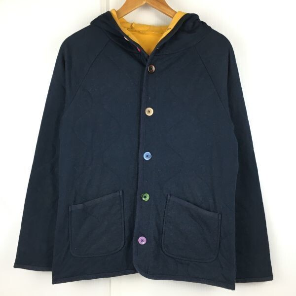 1円~★c.p.s. カラフルボタン 中綿入りブルゾン/ジャンパー/ショートコート メンズM ダークネイビー/紺 管NO.A3-22拍卖