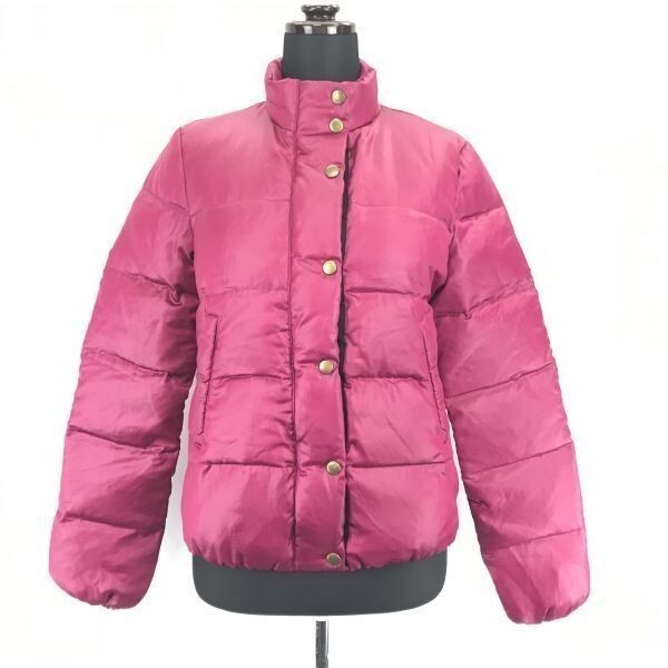 DGRACE★高比率70%ダウンジャケット【38/レディースM/ピンク】/スナップボタン/ディグレース◆BC150W拍卖