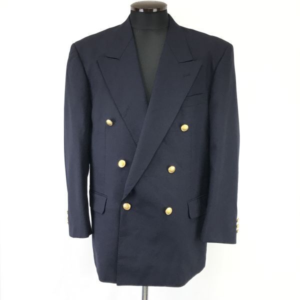 1円~/訳あり品★モダリトルノ/MODA RITORNO JUNIOR★春秋/ウール/ダブルジャケット/紺ブレザー【メンズM/navy】背抜き仕様/Jacket◆BH7拍卖
