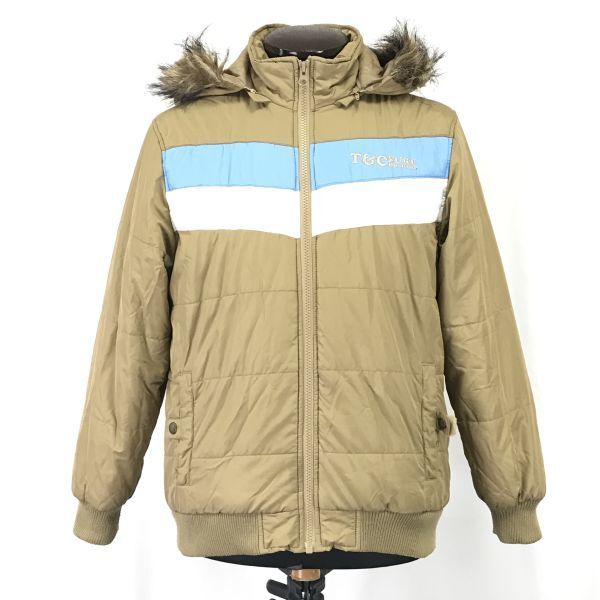 1円~/タウカン/T&C surf designs★中綿入りブルゾン/ジャケット【160cm/茶系/brown系】取り外し可能フード/Jackets/Jumpers◆BH414拍卖