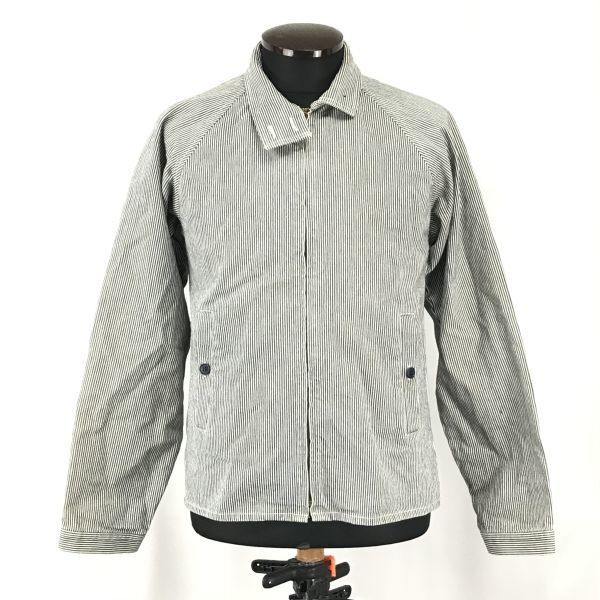 1円~★ドッグイヤーカラー ブルゾン ジャケット【Mens size S-M/紺×白/navy×white/ストライプ柄】Jackets/Blouson◆BG961拍卖