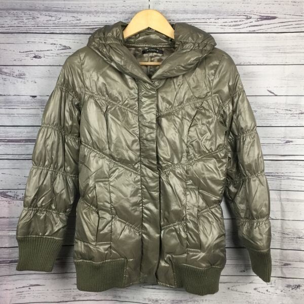 K.GARCON★ボリュームカラー/ダウンジャケット【M/オリーブ】スナップボタン/袖裾リブ/K.ギャルソン◆BA136-A拍卖