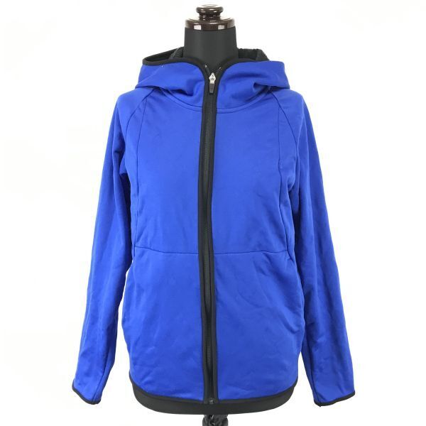 ユニクロ/UNIQLO★ジップアップ/裏地フリースパーカー【レディースS/青/blue】フーディー/Jacket/Jumper◆BH958拍卖