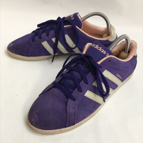 adidas NEO Label★スエード/レザースニーカー【24.0/レディース/紫/purple】軽量/アディダス/sneakers/Shoes/trainers◆H-193拍卖