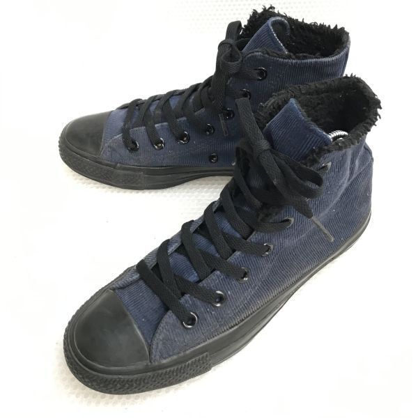 CONVERSE/コンバース★コーデュロイ/ハイカットスニーカー【size:5/24.0/ネイビー/navy】sneakers/Shoes/trainers◆F-193拍卖