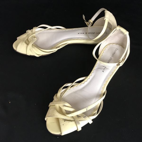 ツモリチサト/tsumori chisato★アンクルストラップサンダル【24.0/レディース/レモン色】靴/Shoes/sandal◆Q-223拍卖