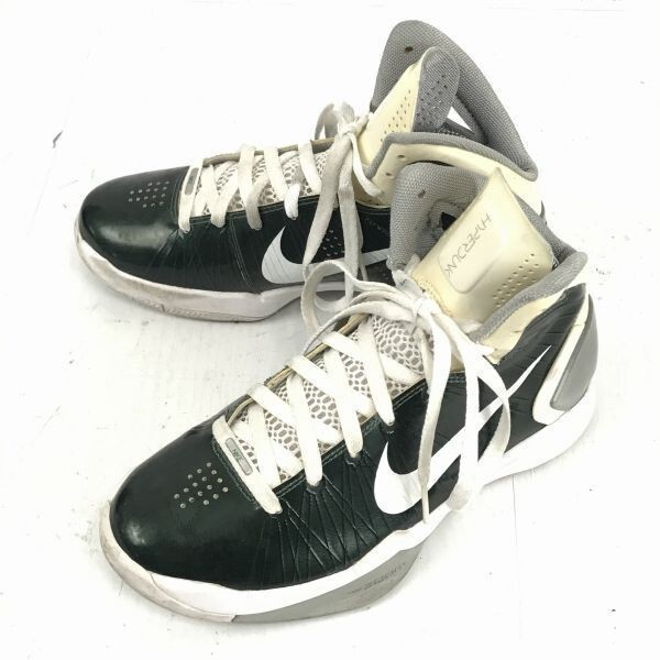 NIKE★ハイパーダンク/バスケットボールシューズ/ハイカットスニーカー【レディース24.5/暗緑×白】ナイキ◆P-170拍卖
