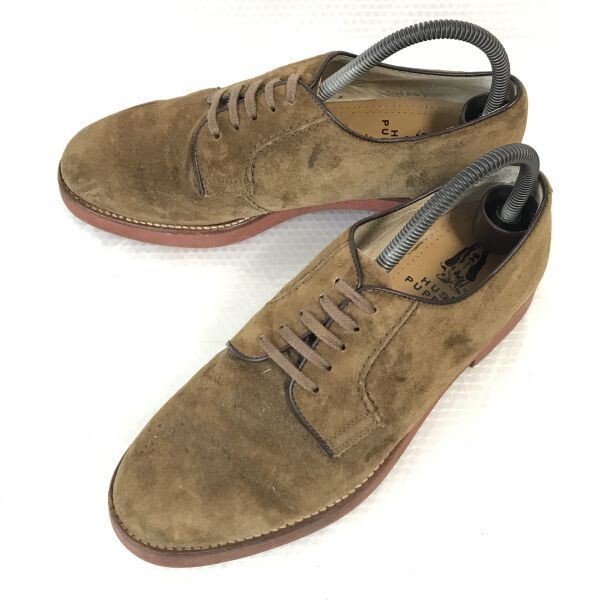 HUSHPUPPIES/ハッシュパピー★本革/スエード/プレーントゥ【24.5/茶/BROWN】ビジネス/dress shoes◆B-173拍卖
