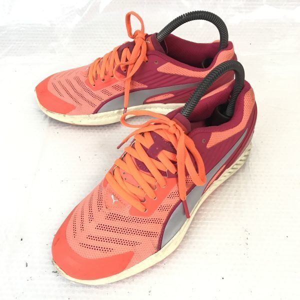 PUMA/プーマ★IGNITE(イグナイト/軽量/ランニング/ウォーキングシューズ【23.0/オレンジ×赤/orange×red】sneakers/Shoes/trainers◆Q-253拍卖