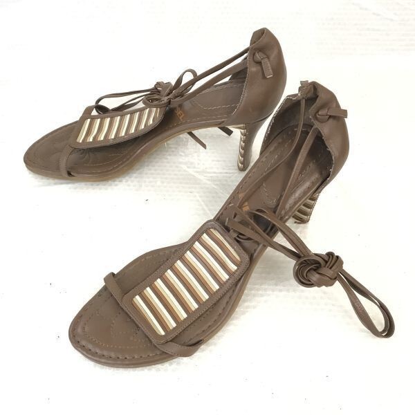 ディーゼル/DIESEL★ハイヒールサンダル【24.0-24.5/US7.5/茶/BROWN】本革/レザー/靴/Shoes/sandal/pumps/japan limited◆Q-570拍卖