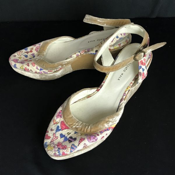 ツモリチサト/tsumori chisato walk★アンクルストラップサンダル【L/24.5-25.5程度/白系/WHITE系】Shoes/sandal◆Q-229拍卖