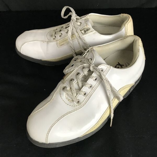 ヨネックス/YONEX★レザーゴルフシューズ【22.5/レディース/白/WHITE】ソフトスパイク/sneakers/Shoes/trainers◆i-62拍卖