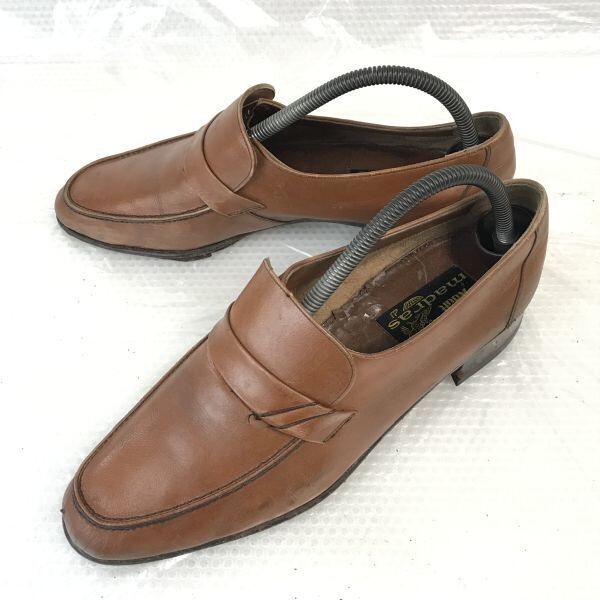 Vintage★Adult madras/マドラス★本革/マッケイ製法/ローファー【5.5/24.0/茶/BROWN】モカシン/甲ゴム/ビジネス/dress shoes◆H-166拍卖