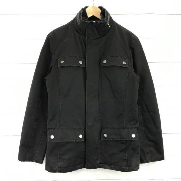 ZARA MAN★M-65/中綿入りフィールドジャケット【メンズM-L程度/黒】収納フード/袖ジップ/ブルゾン/アウター/ジャンパー◆BA375L拍卖